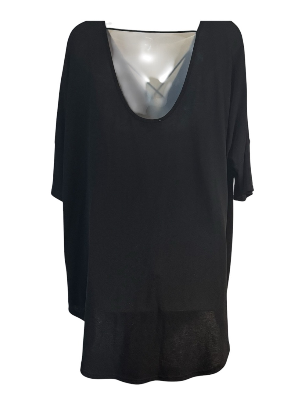 UMGEE Black V-Neck Top with Crisscross Straps & Back Detail    XLARGE   #3 - Picture 5 of 7